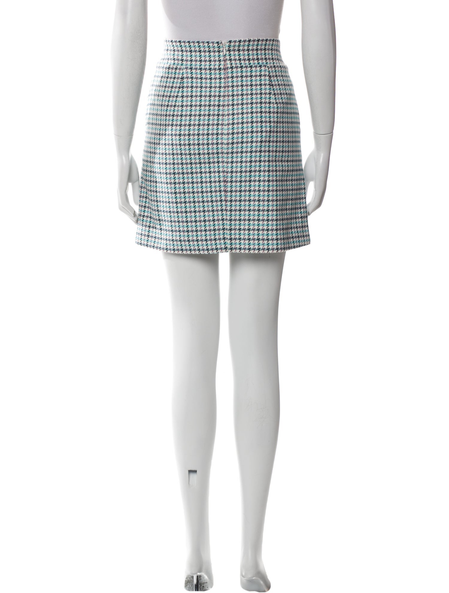 Veronica Beard Houndstooth Print Mini Skirt